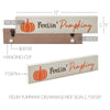 Feelin Pumpkiny Cream Base MDF Sign 2.75x13