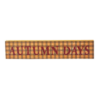 Autumn Days Burgundy on Mustard Base MDF Sign 3x14