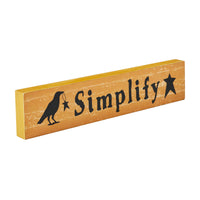 Simplify Prim Stars w/ Raven Mustard Base MDF Sign 2.75x13