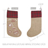 Burlap Natural Jute Plaid Airmail Stocking 12x20