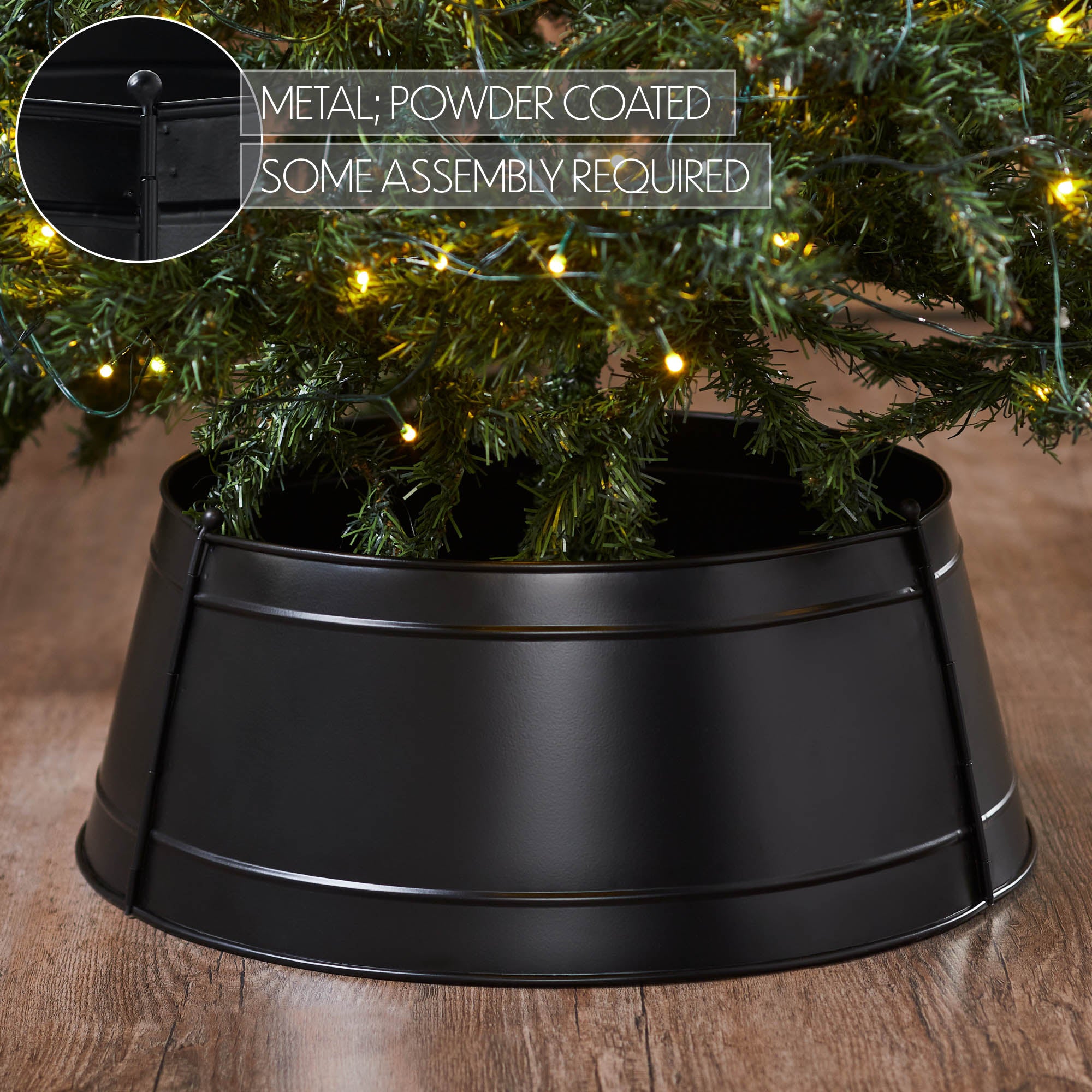 Christmas Tree Collar Metal Charcoal 8x20x20 – Beth's Country