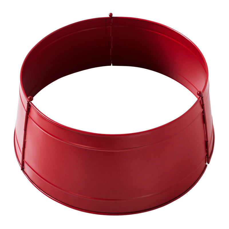 Christmas Tree Collar Metal Barn Red 8x20x20