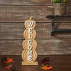 Pumpkin Stack Welcome Wooden Sign Medium 16.5x5.5x2.5