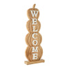 Pumpkin Stack Welcome Wooden Sign Large 24.5x8.25x3