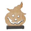 Jack O' Lantern w/ Witch Hat Wood Decor 10x8x2