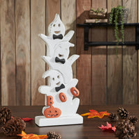 Ghost Stack BOO Wooden Figurine 16x6.5x2