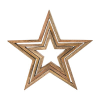 Wooden Nested Stars Natural 3-in-1 13x13x1.5 **BACKORDERED UNTIL JULY 2025**