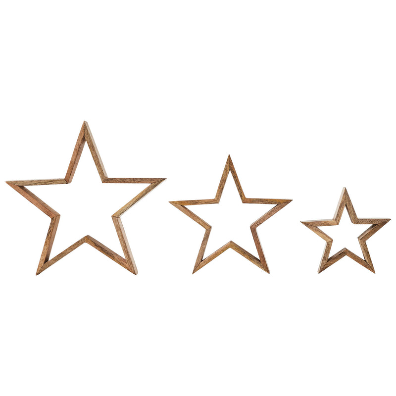 Wooden Nested Stars Natural 3-in-1 13x13x1.5 **BACKORDERED UNTIL JULY 2025**