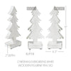 Christmas Evergreens White Wooden Figurine 11x4.5x2