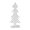 Christmas Evergreens White Wooden Figurine 16.5x7.25x2.5