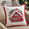 Candy Cane Cottage Pillow 12x12