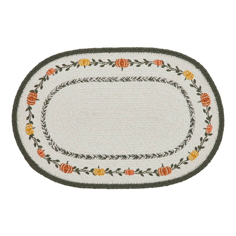 Pumpkin Bounty Oval Placemat Stencil 10x15