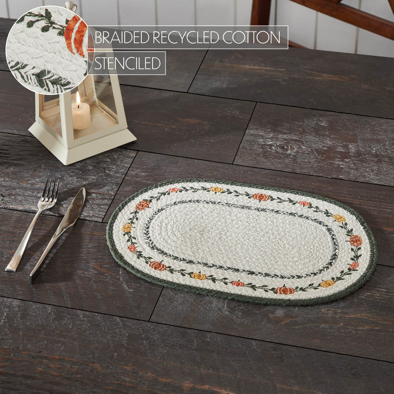 Pumpkin Bounty Oval Placemat Stencil 10x15