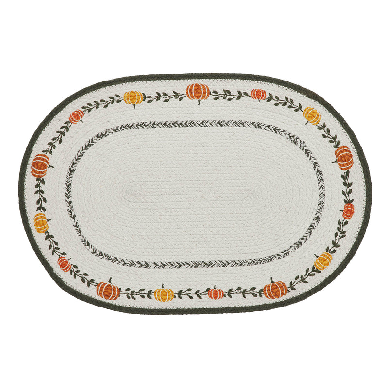 Pumpkin Bounty Oval Placemat Stencil 13x19