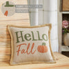 Pumpkin Bounty Hello Fall Pillow 9x9