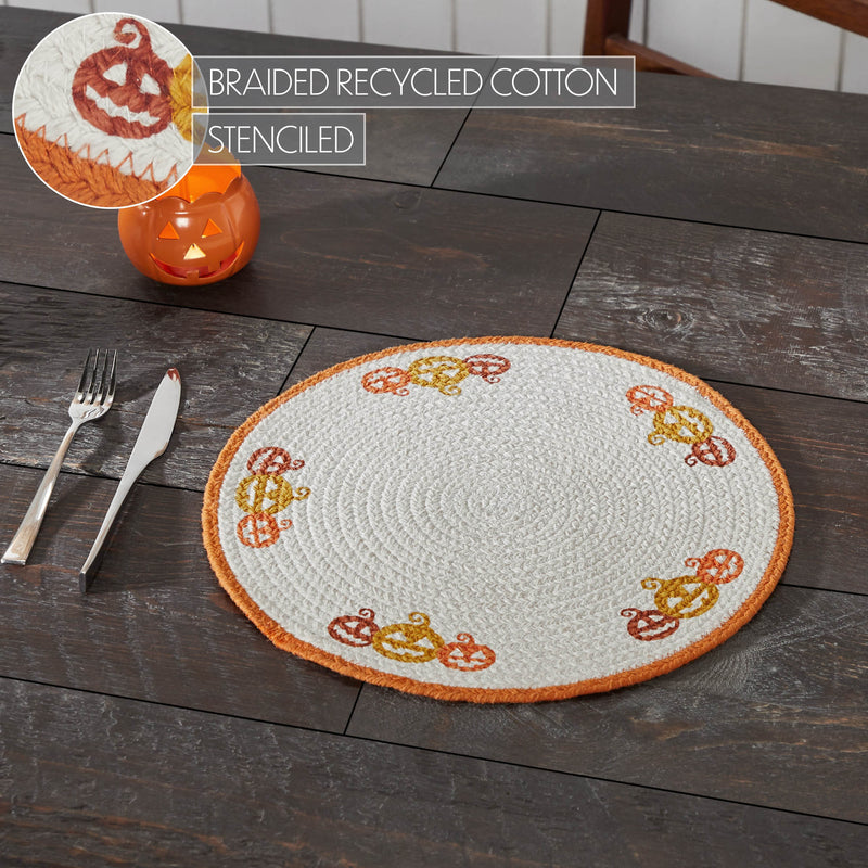 Country Halloween Stencil Placemat 14 inch Diameter