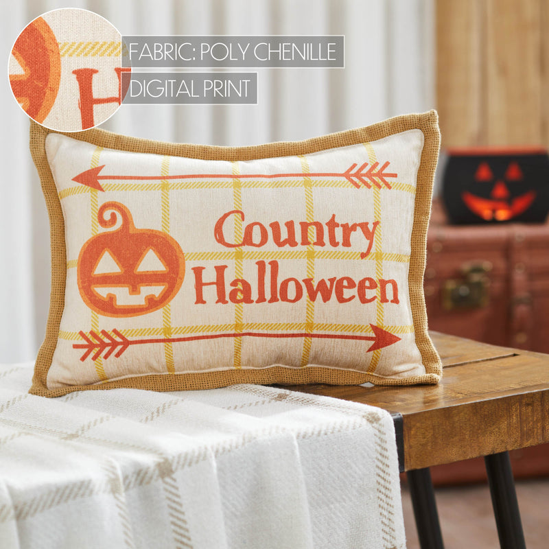 Country Halloween Pillow 9.5x14