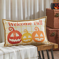 Country Halloween Welcome Fall Pillow 14x22