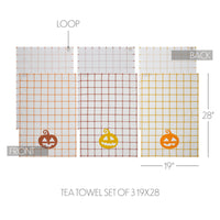 Country Halloween Tea Towel Set of 3 19x28