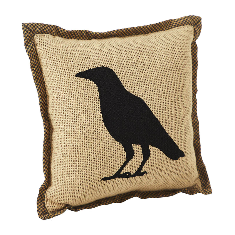 Raven Harvest Raven Pillow 9x9