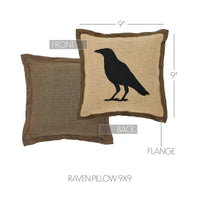 Raven Harvest Raven Pillow 9x9