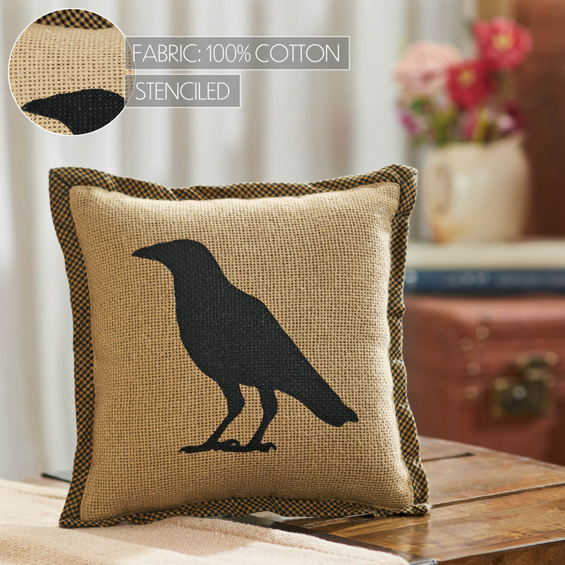 Raven Harvest Raven Pillow 9x9