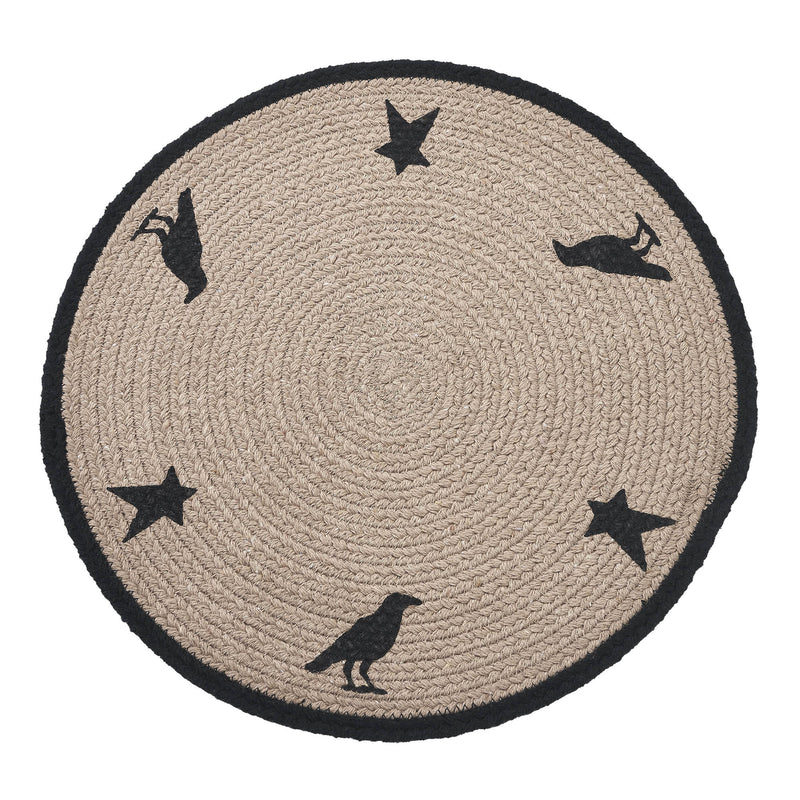 Raven Harvest Stencil Placemat 14 inch Diameter