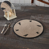 Raven Harvest Stencil Placemat 14 inch Diameter