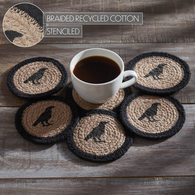 Raven Harvest Stencil Coaster Set of 6