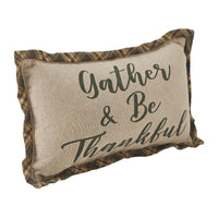 Harvest Blessings Gather & Be Thankful Pillow 7x13