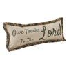 Harvest Blessings Give Thanks to the Lord Pillow 5x15