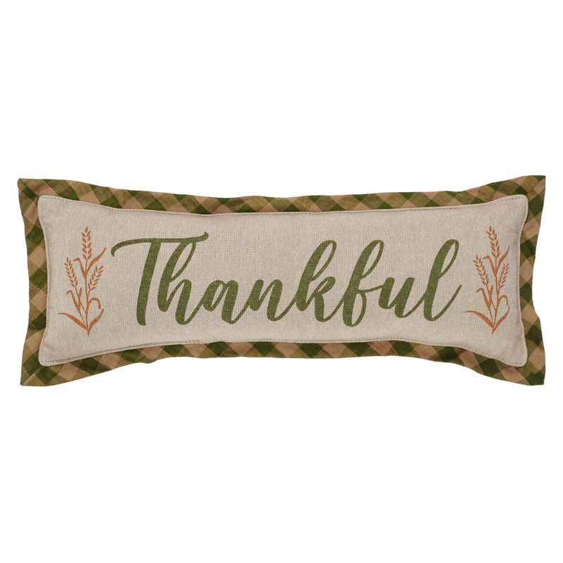 Harvest Blessings Thankful Pillow 5x15