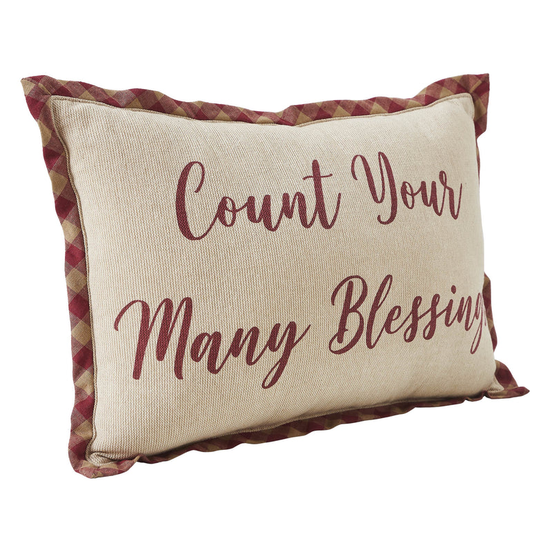 Harvest Blessings Count Your Many Blessings Pillow 9.5x14