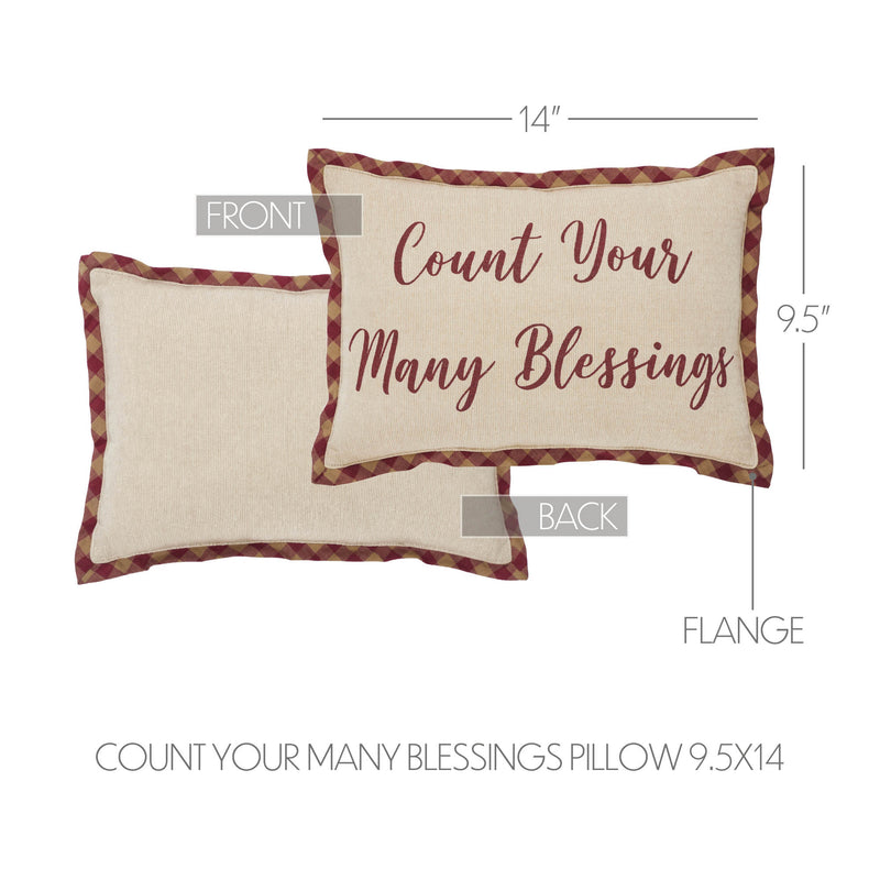 Harvest Blessings Count Your Many Blessings Pillow 9.5x14