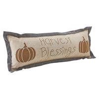 Harvest Blessings Pumpkin Pillow 5x15