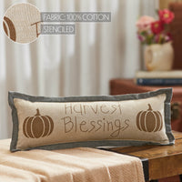 Harvest Blessings Pumpkin Pillow 5x15