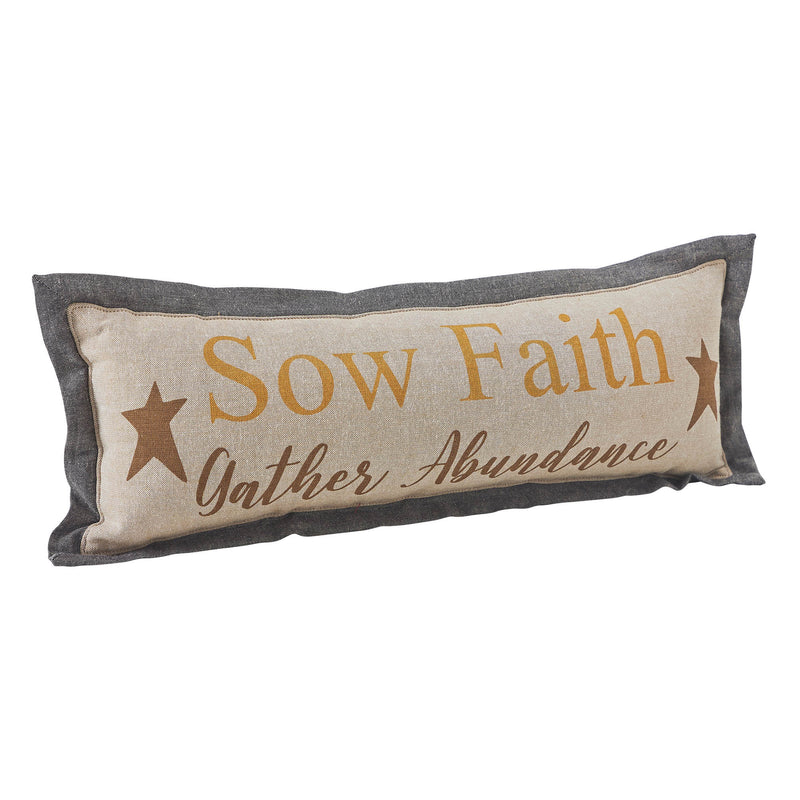 Harvest Blessings Sow Faith Gather Abundance Pillow 5x15