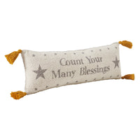 Harvest Blessings Count Your Many Blessings Woven Pillow 5x15