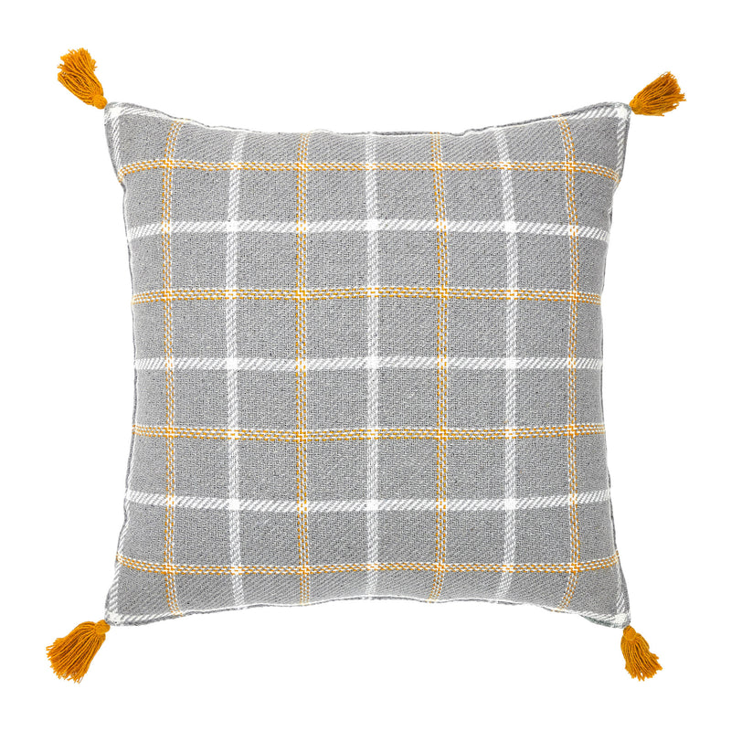 Harvest Blessings Woven Plaid Pillow 18x18