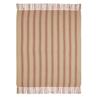 Harvest Blessings Pumpkin Patch Ticking Stripe Woven Throw 50x60