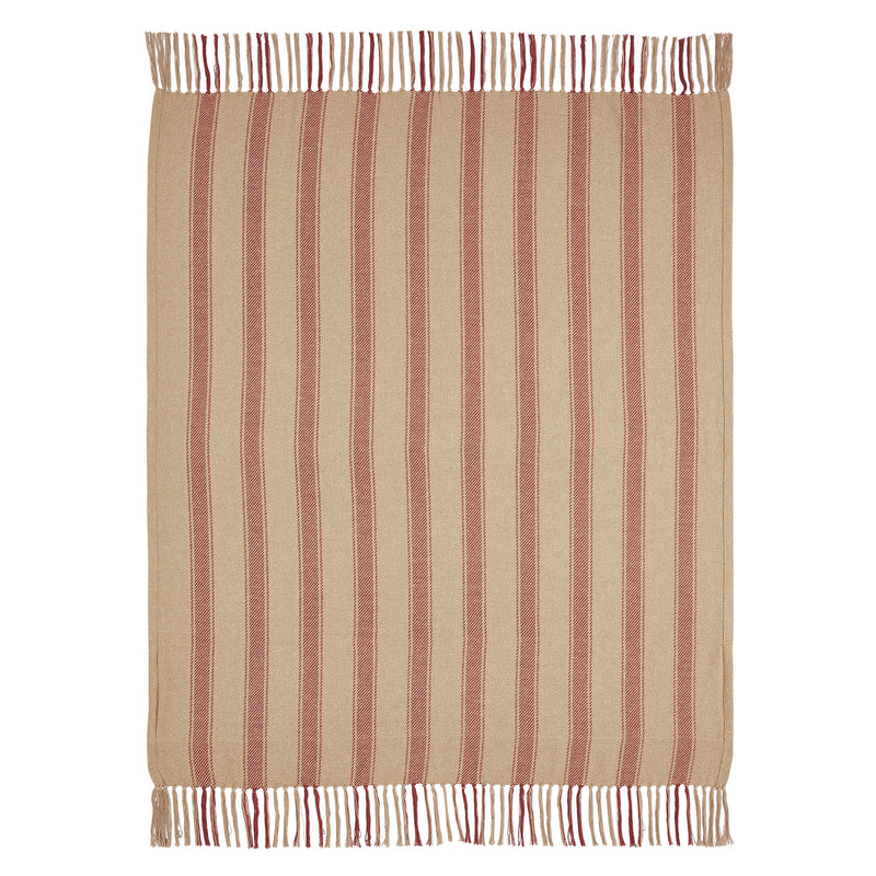 Harvest Blessings Pumpkin Patch Ticking Stripe Woven Throw 50x60