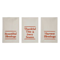 Harvest Blessings Tea Towel Set of 3 19x28