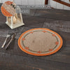 Harvest Blessings Natural Stencil Pumpkin Placemat 14 inch Diameter