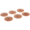 Harvest Blessings Natural Stencil Pumpkin Coaster Set of 6