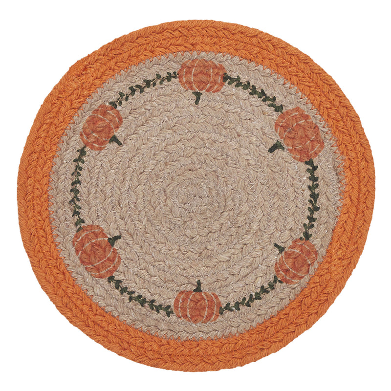 Harvest Blessings Natural Stencil Pumpkin Trivet 8