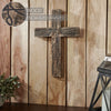 Distressed Grey FAITH Wooden Cross 18x12