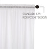 White Ruffled Sheer Prairie Swag Set of 2 36x36x18