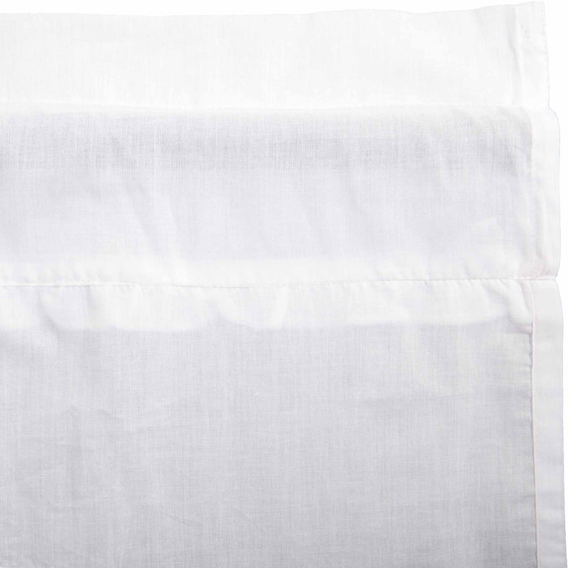 White Ruffled Sheer Prairie Swag Set of 2 36x36x18