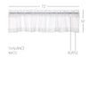 White Ruffled Sheer Valance 16x72