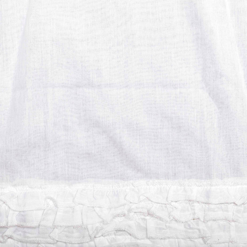 White Ruffled Sheer Valance 16x72